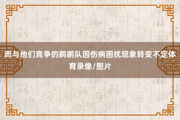而与他们竞争的鹈鹕队因伤病困扰现象转变不定体育录像/图片