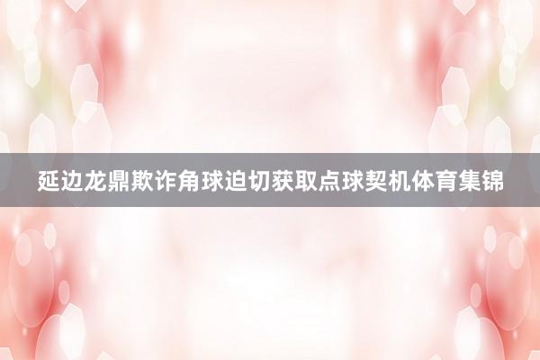 延边龙鼎欺诈角球迫切获取点球契机体育集锦