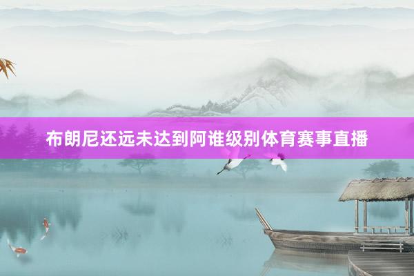 布朗尼还远未达到阿谁级别体育赛事直播